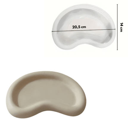 Silikoninė forma organiškos formos Jesmonite padėklui 20,5 x 14 cm